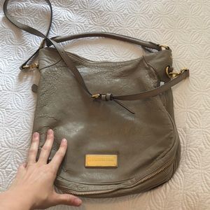 Marc by Marc Jacobs gray leather crossbody bag